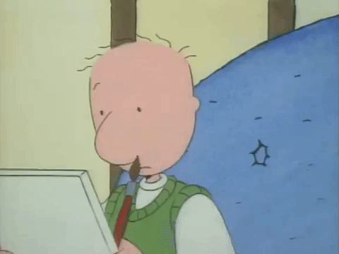 Cartoon Guy Painting GIF