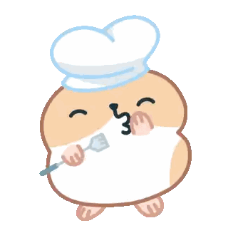 Cartoon Hamster Chef Holding Spatula