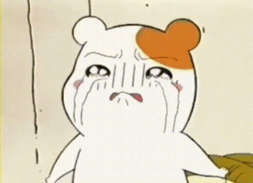 Cartoon Hamster Crying Tears