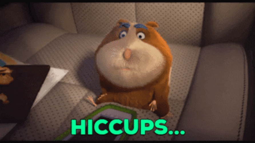 Cartoon Hamster Hiccup GIF 