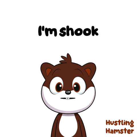 Cartoon Hamster I'm Shook GIF