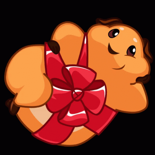 Cartoon Hamster With Red Bow GIF