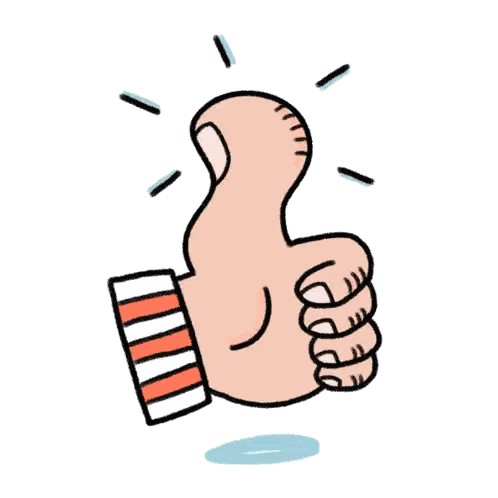Cartoon Hand Giving Thumbs Up