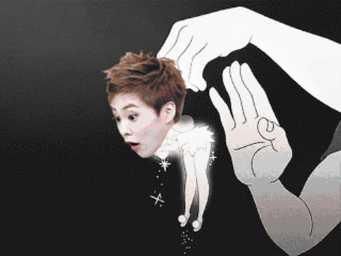 Cartoon Hand Holding Fairy GIF