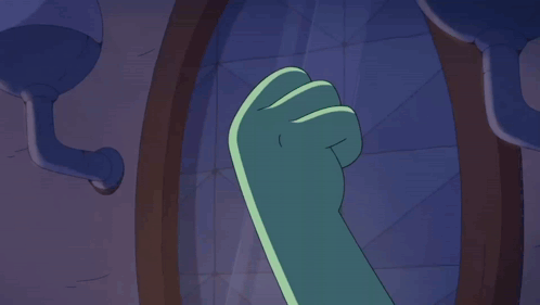 Cartoon Hand Holding Green Plant