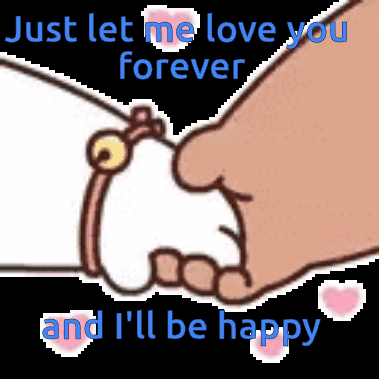 Cartoon Hand Holding Hand Just Let Me Love You Forever