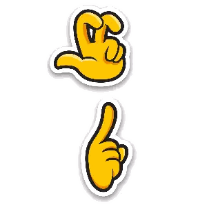 Cartoon Hand Making Shhh Gesture