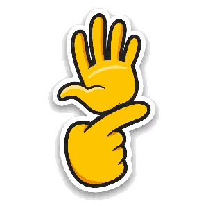Cartoon Hand Showing Five