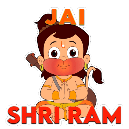 Cartoon Hanuman Jai Shri Ram GIF