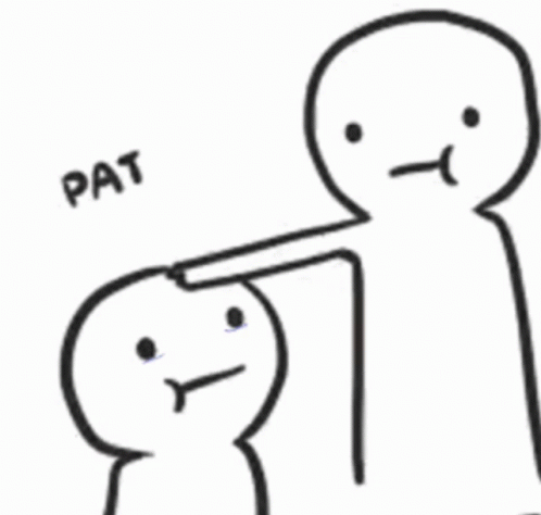 Cartoon Head Pat GIF