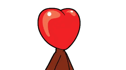 Cartoon Heart Head Saying Be The Bigger Person