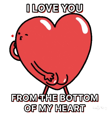 Cartoon Heart Saying I Love You