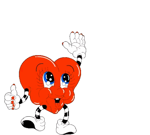 Cartoon Heart Waving