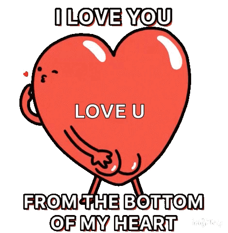 Cartoon Heart With Limbs Saying I Love You GIF