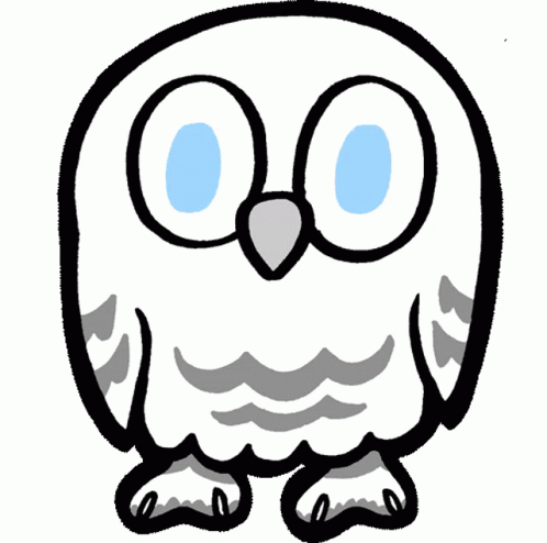 Cartoon Hedwig Spinning Head GIF
