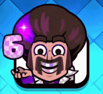 Cartoon Holding Disco Ball With Number 6