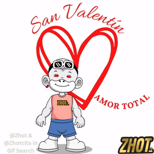 Cartoon Holding Heart San Valentin Amor Total GIF