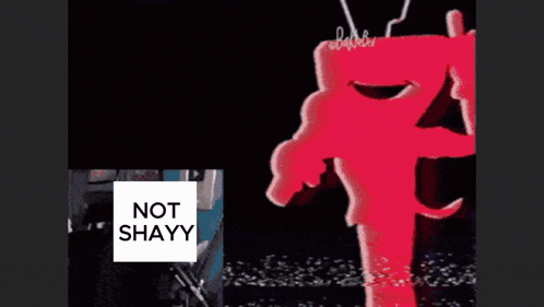 Cartoon Holding Microphone Saying Not Shayy GIF