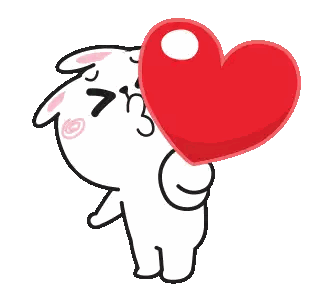 Cartoon Holding Red Heart