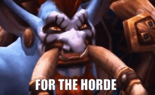 Cartoon Horned Beard Eating For The Horde GIF