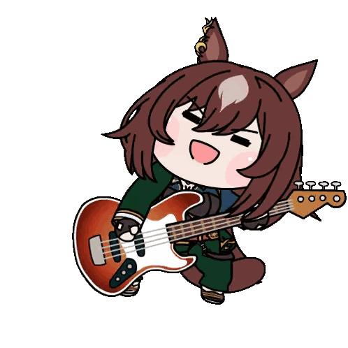 Cartoon Horse Holding Guitar