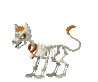 Cartoon Horse Skeleton with Bell