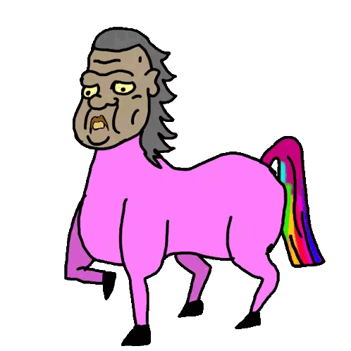 Cartoon Horse with Man's Head