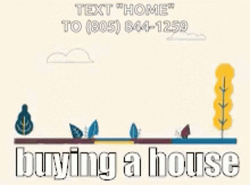 Cartoon House Saying Buying a House
