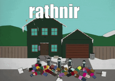 Cartoon House with Rathnir Above