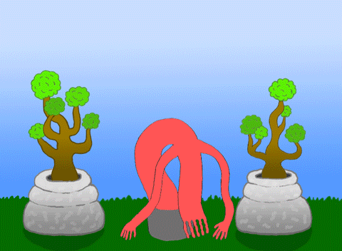 Cartoon Inflatable Tube Man Waving GIF