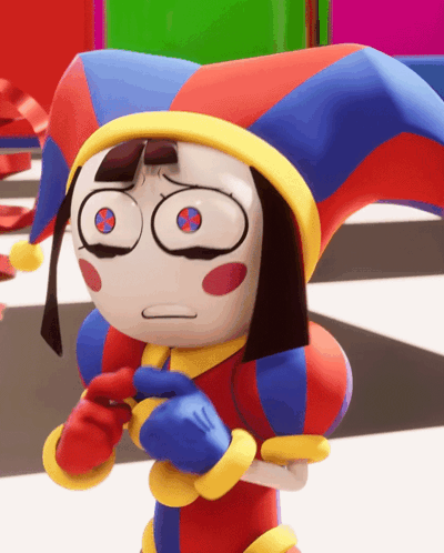 Cartoon Jester With Hat and Gloves