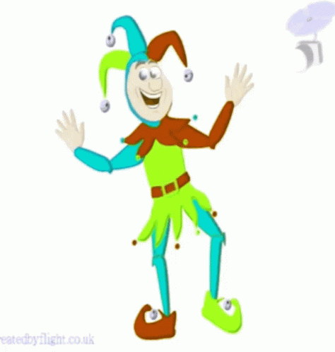 Cartoon Jester With Website createdbyflight.co.uk