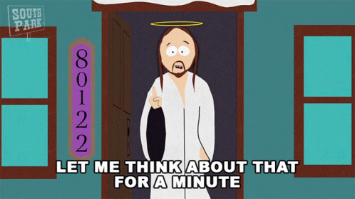 Cartoon Jesus South Park Sign GIF