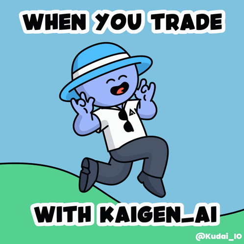 Cartoon Jumping When You Trade With Kaigen_ai GIF