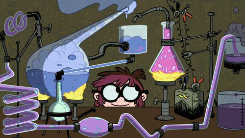 Cartoon Kid Scientist GIF