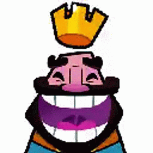 Cartoon King With Crown and Purple Mouth