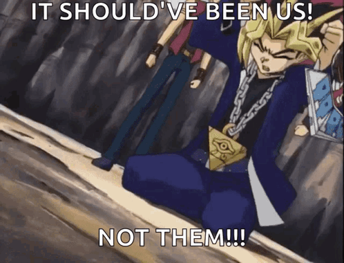 Cartoon Kneeling Saying It Should Ve Been Us Not Them GIF