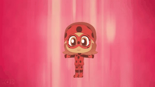 Cartoon Ladybug in Red Circle
