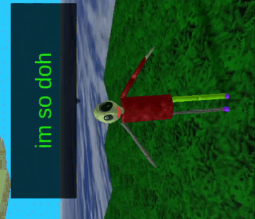Cartoon Laying In Grass Saying I'm So Doh GIF