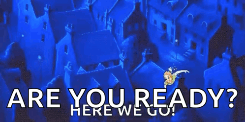 Cartoon Laying On Ground Saying Are You Ready Here We Go GIF