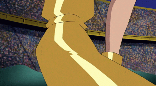 Cartoon Leg With White Stripe