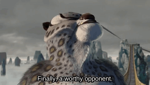 Cartoon Leopard Standing on Bridge Finally Worthy Opponent