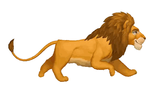 Cartoon Lion Jumping
