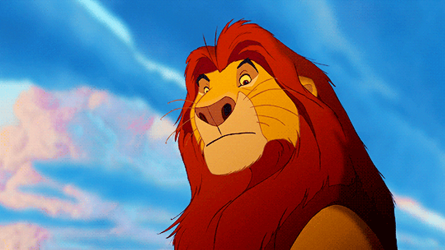 Cartoon Lion King GIF.