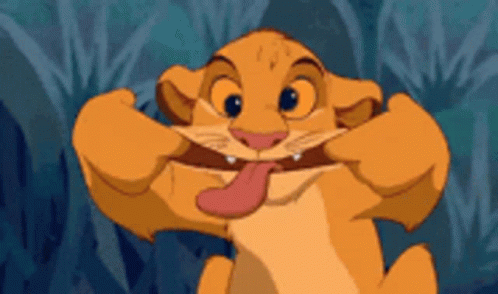 Cartoon Lion Making Funny Face