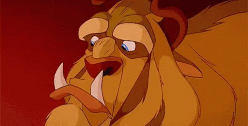 Cartoon Lion with Blood