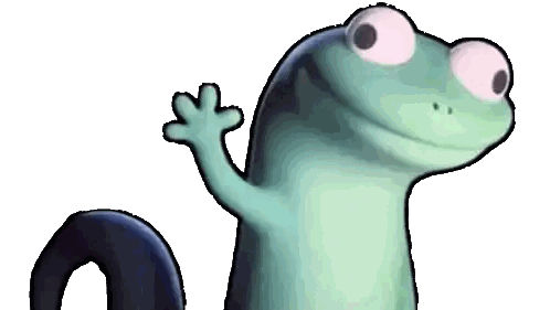 Cartoon Lizard Waving