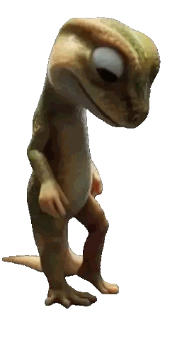 Cartoon Lizard with Ivea Noiado Da Text