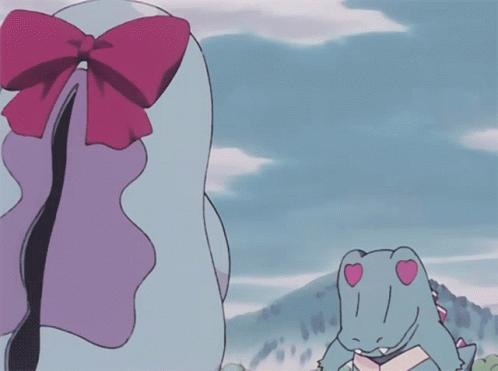 Cartoon Lizard With Pink Bow