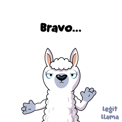 Cartoon Llama Bravo GIF